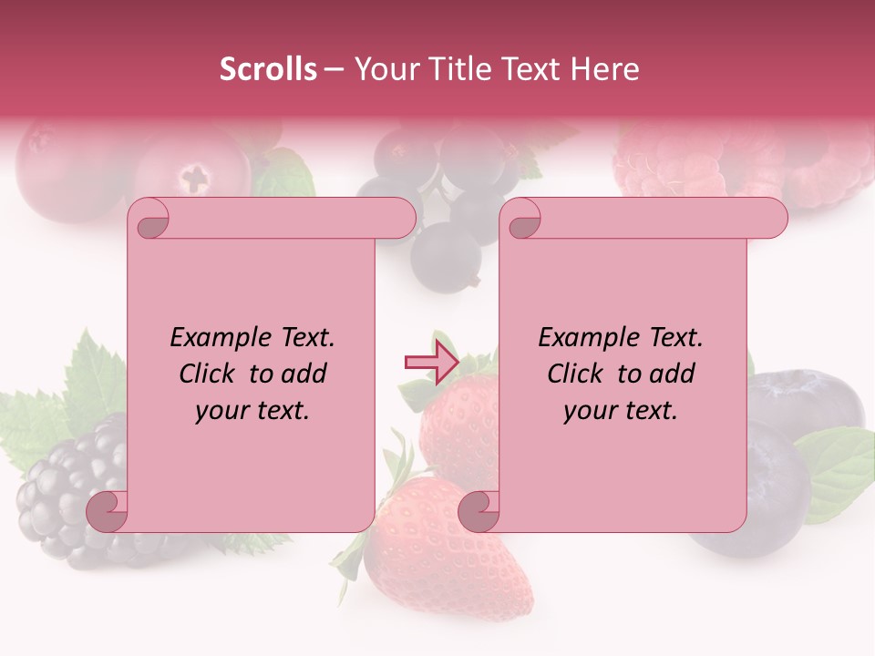 Raspberry Herbal Strawberry PowerPoint Template