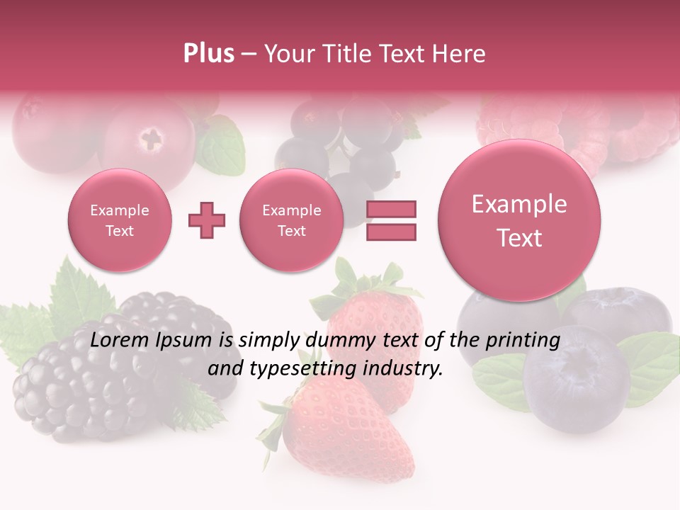 Raspberry Herbal Strawberry PowerPoint Template