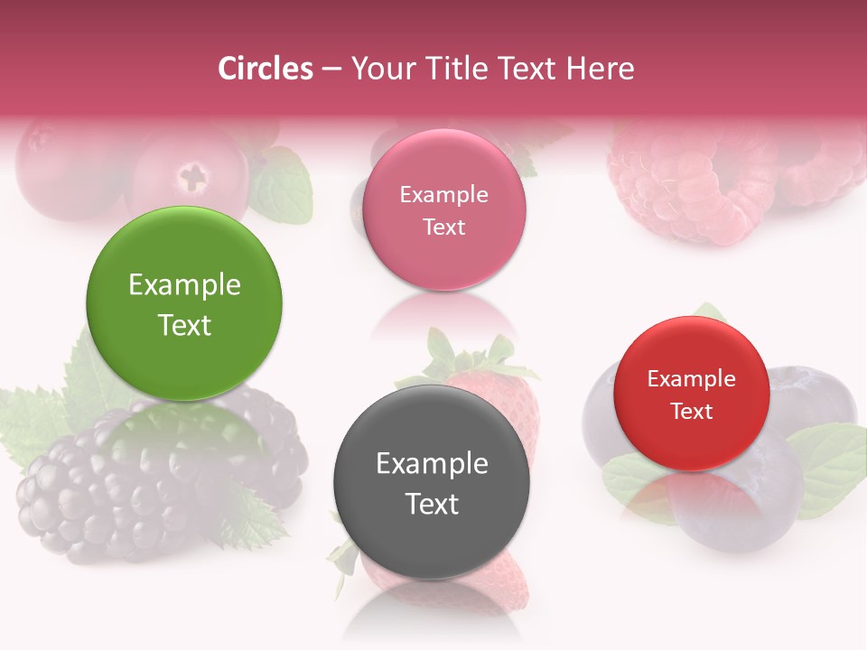 Raspberry Herbal Strawberry PowerPoint Template