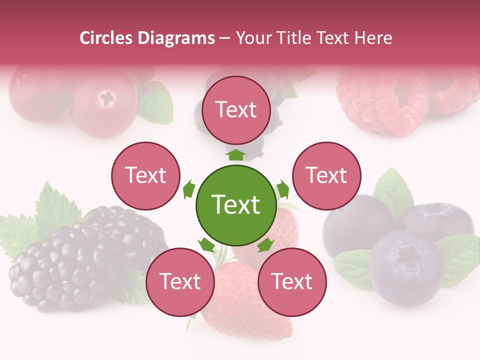 Raspberry Herbal Strawberry PowerPoint Template