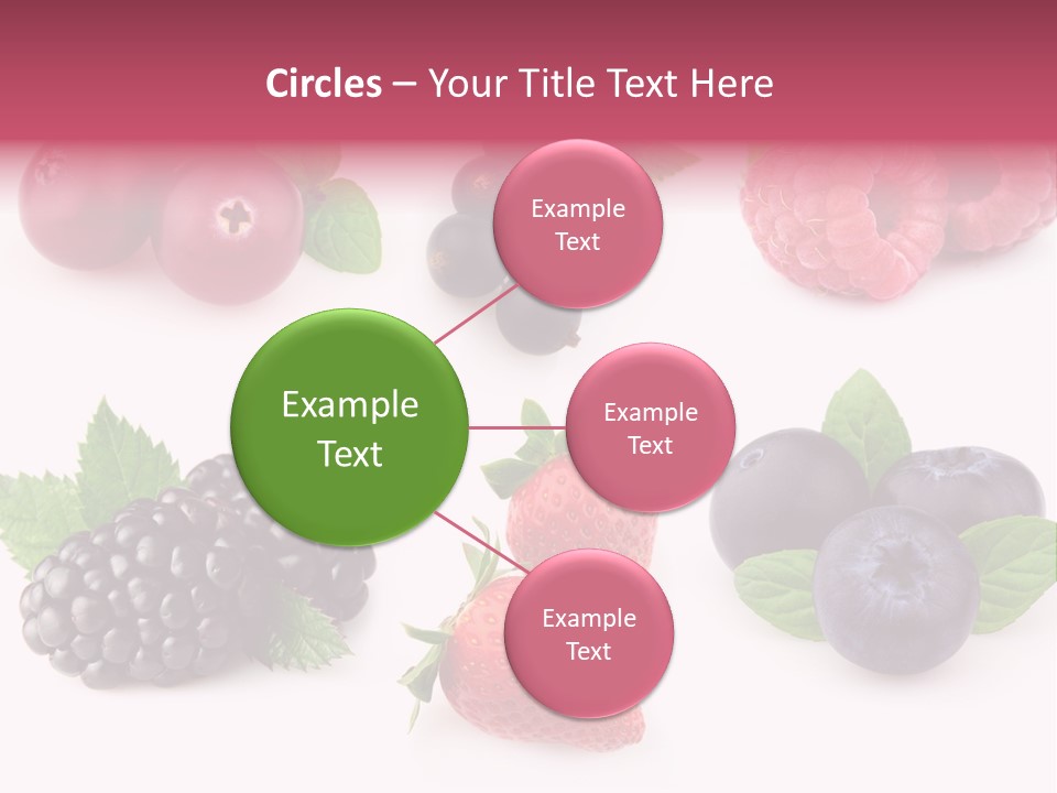 Raspberry Herbal Strawberry PowerPoint Template