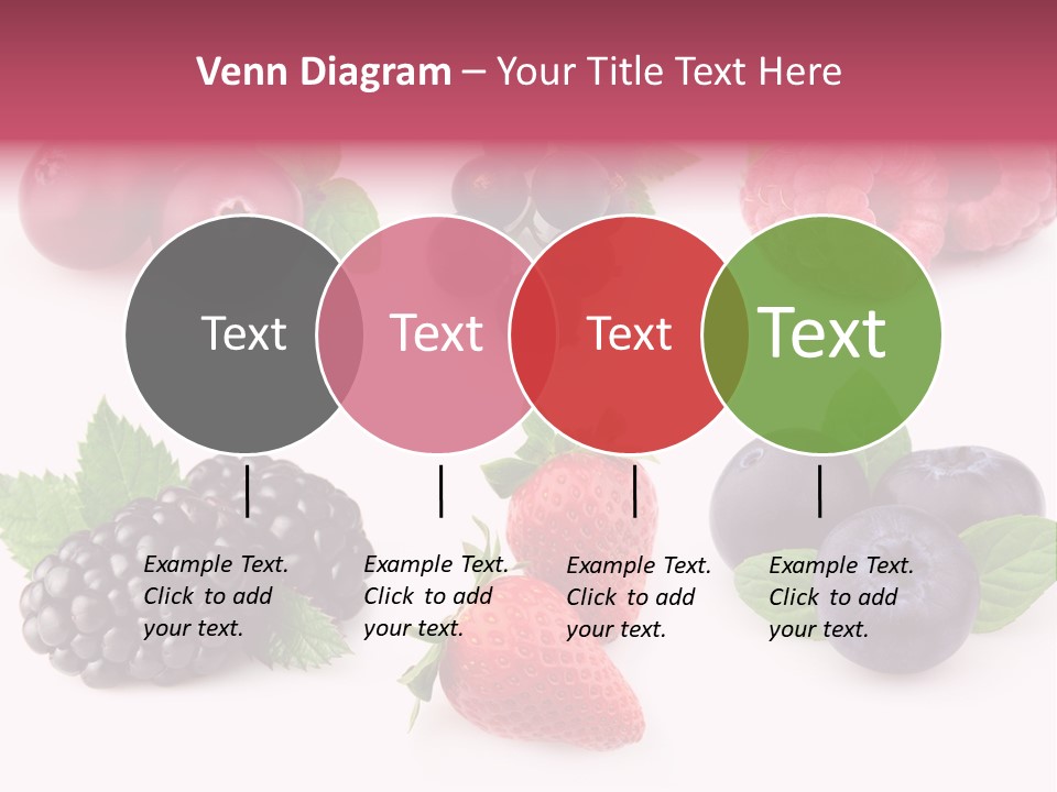 Raspberry Herbal Strawberry PowerPoint Template