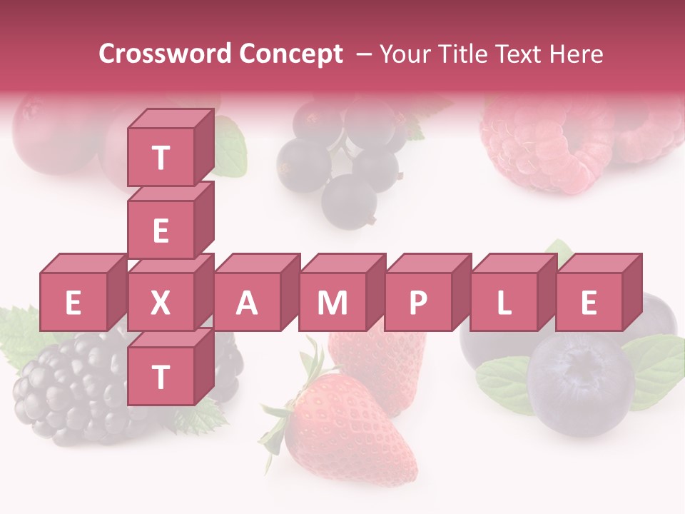 Raspberry Herbal Strawberry PowerPoint Template