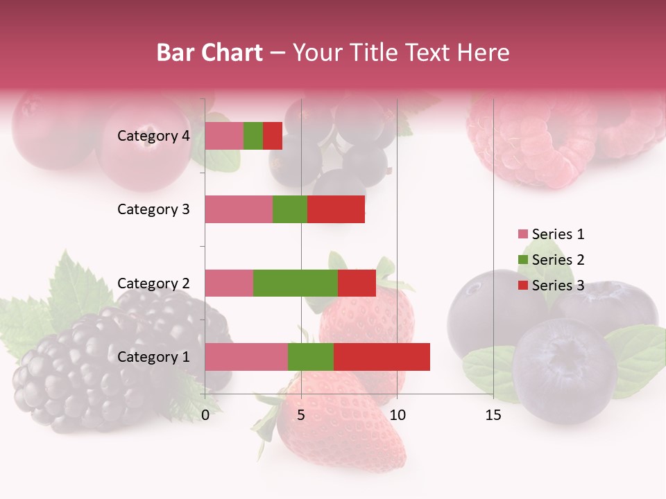 Raspberry Herbal Strawberry PowerPoint Template