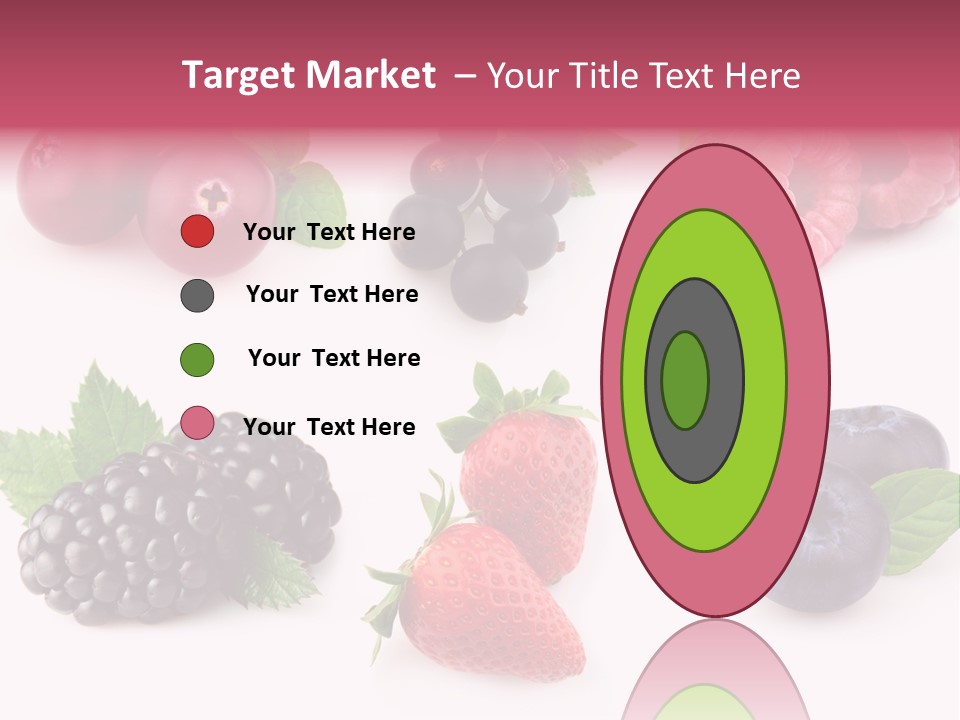 Raspberry Herbal Strawberry PowerPoint Template