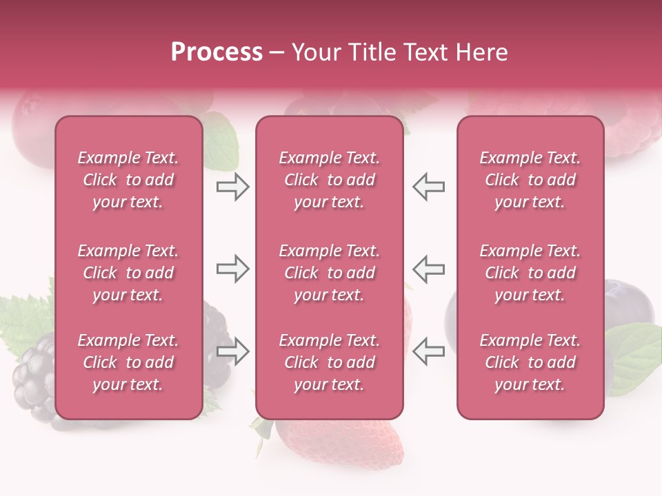 Raspberry Herbal Strawberry PowerPoint Template