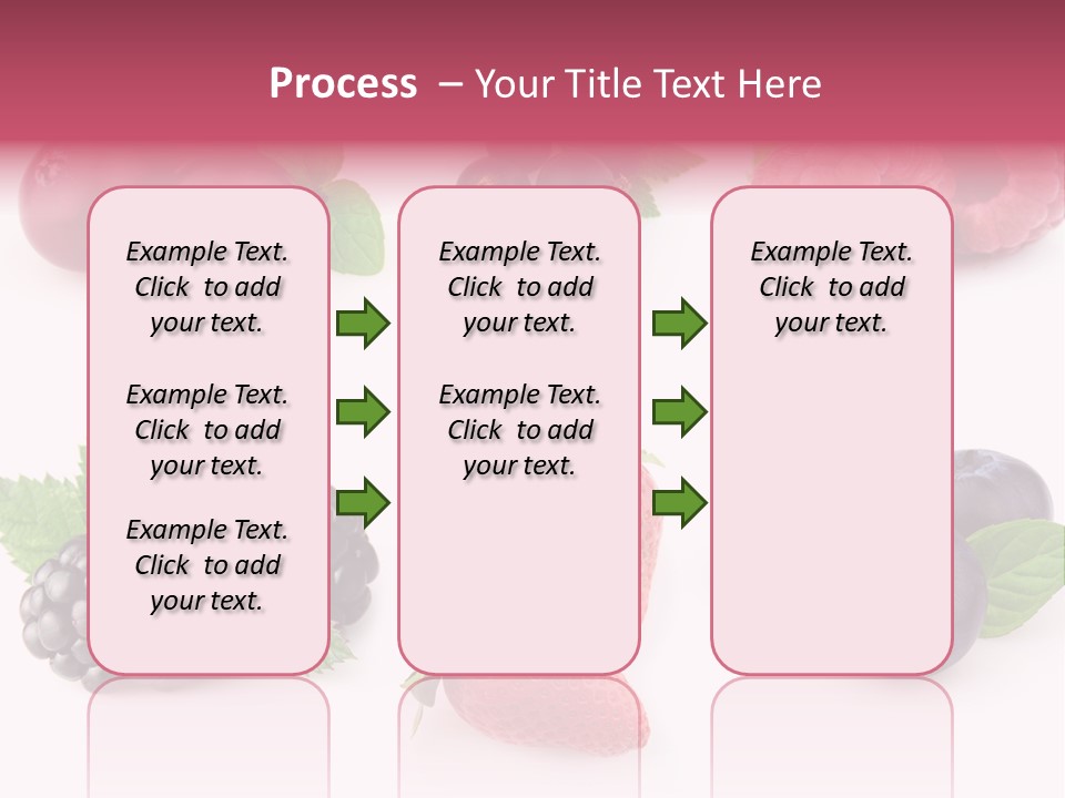 Raspberry Herbal Strawberry PowerPoint Template