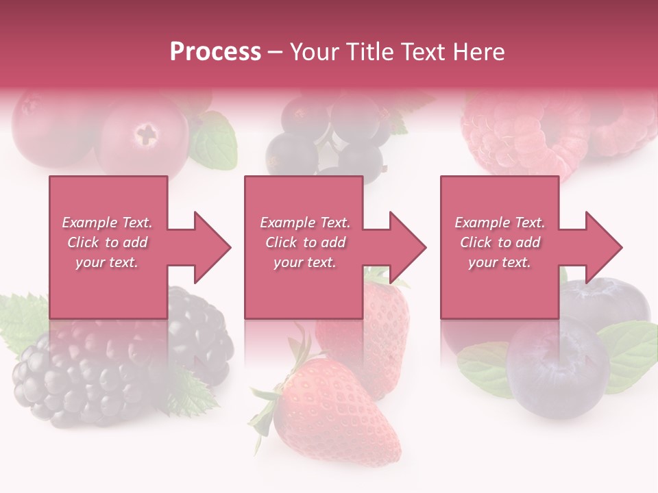Raspberry Herbal Strawberry PowerPoint Template