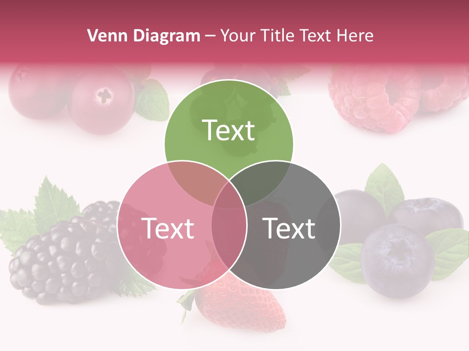 Raspberry Herbal Strawberry PowerPoint Template