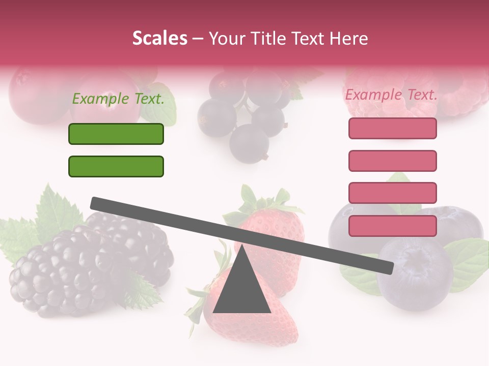 Raspberry Herbal Strawberry PowerPoint Template