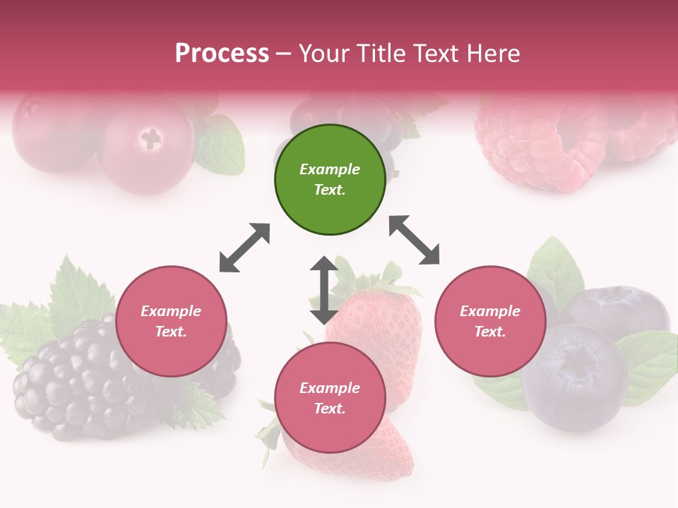 Raspberry Herbal Strawberry PowerPoint Template