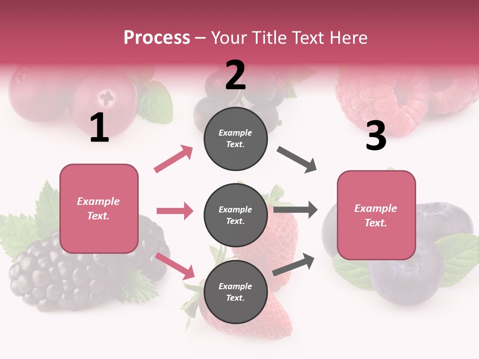 Raspberry Herbal Strawberry PowerPoint Template