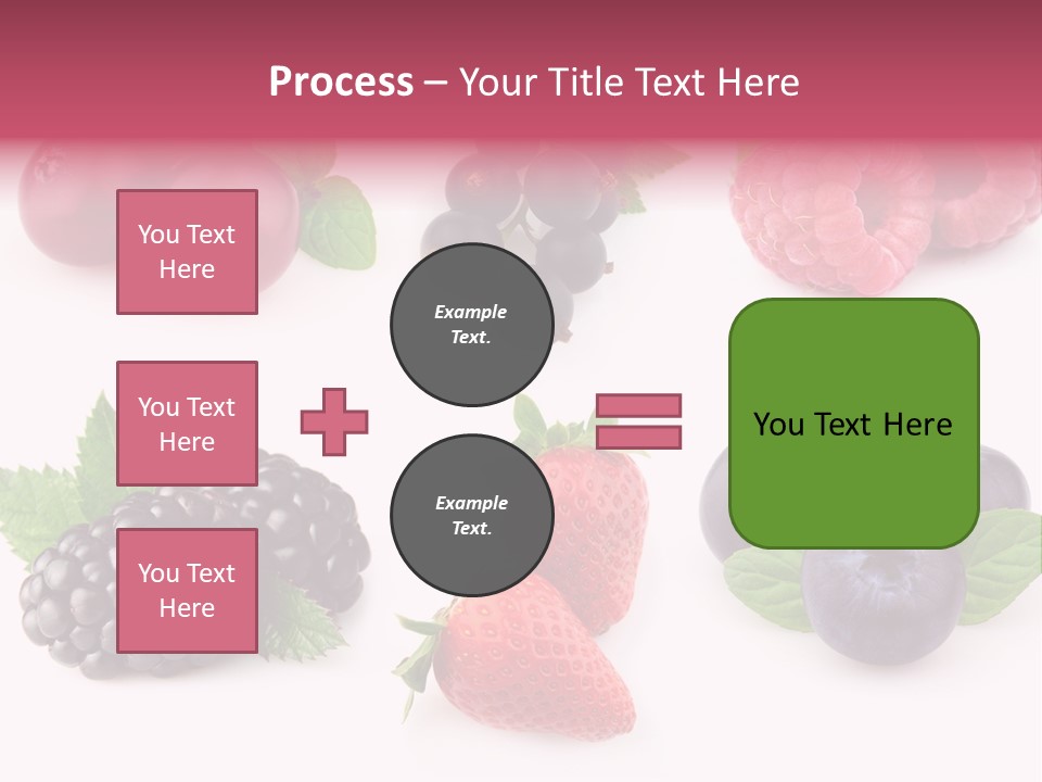 Raspberry Herbal Strawberry PowerPoint Template