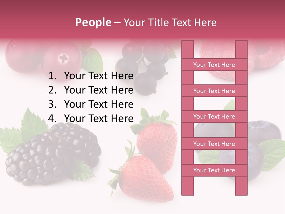 Raspberry Herbal Strawberry PowerPoint Template