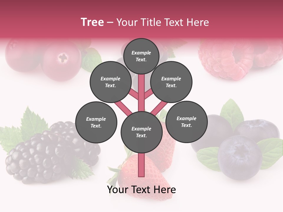 Raspberry Herbal Strawberry PowerPoint Template