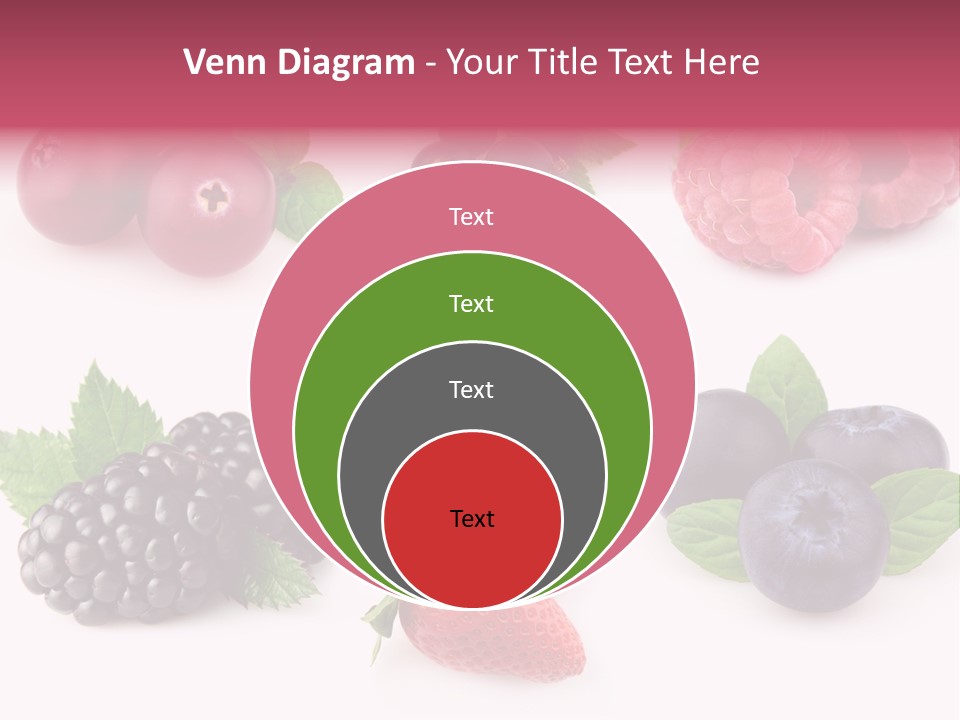 Raspberry Herbal Strawberry PowerPoint Template