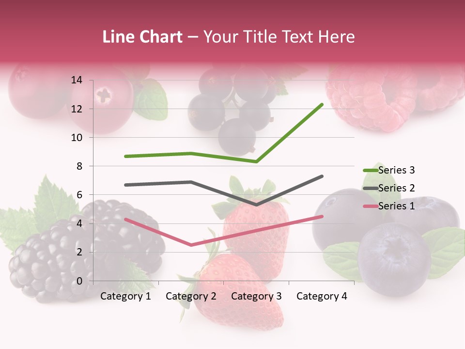 Raspberry Herbal Strawberry PowerPoint Template