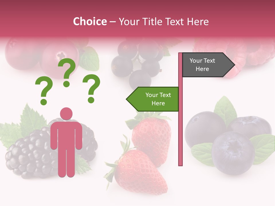 Raspberry Herbal Strawberry PowerPoint Template