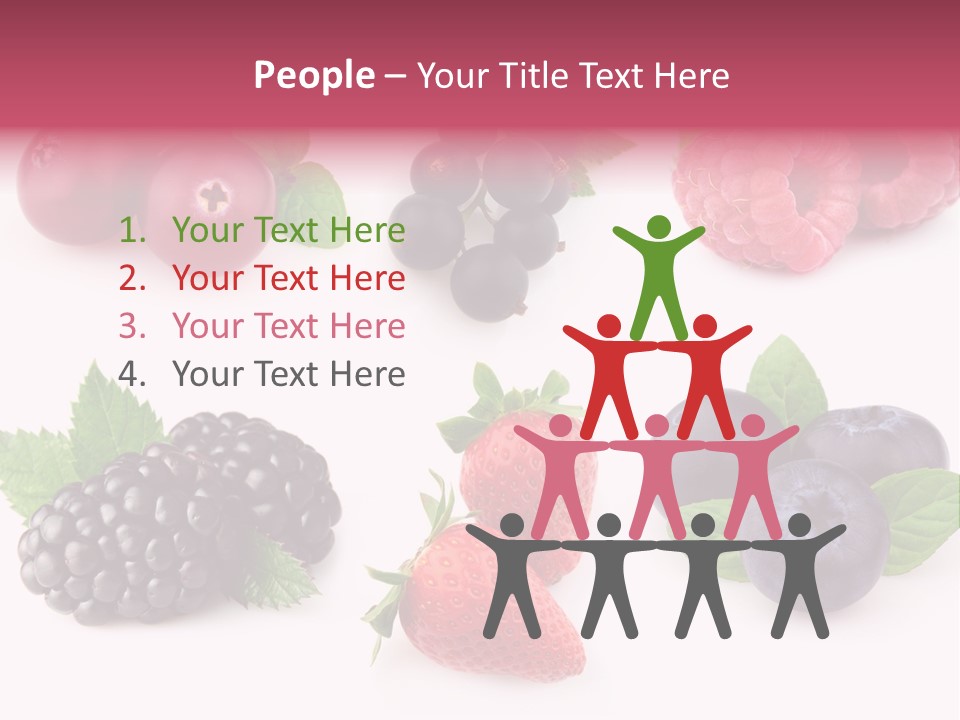 Raspberry Herbal Strawberry PowerPoint Template