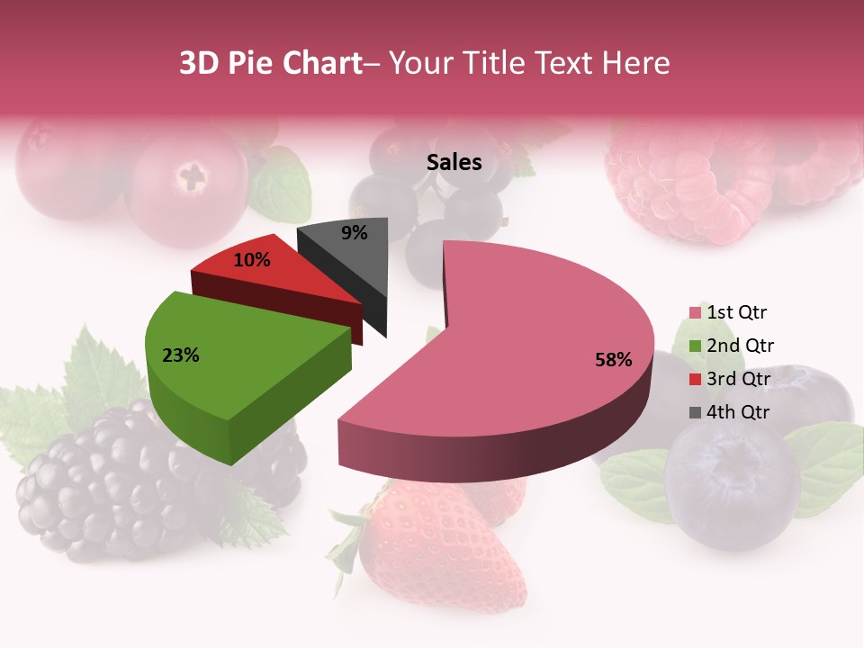 Raspberry Herbal Strawberry PowerPoint Template