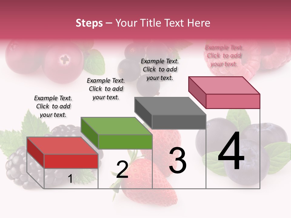 Raspberry Herbal Strawberry PowerPoint Template