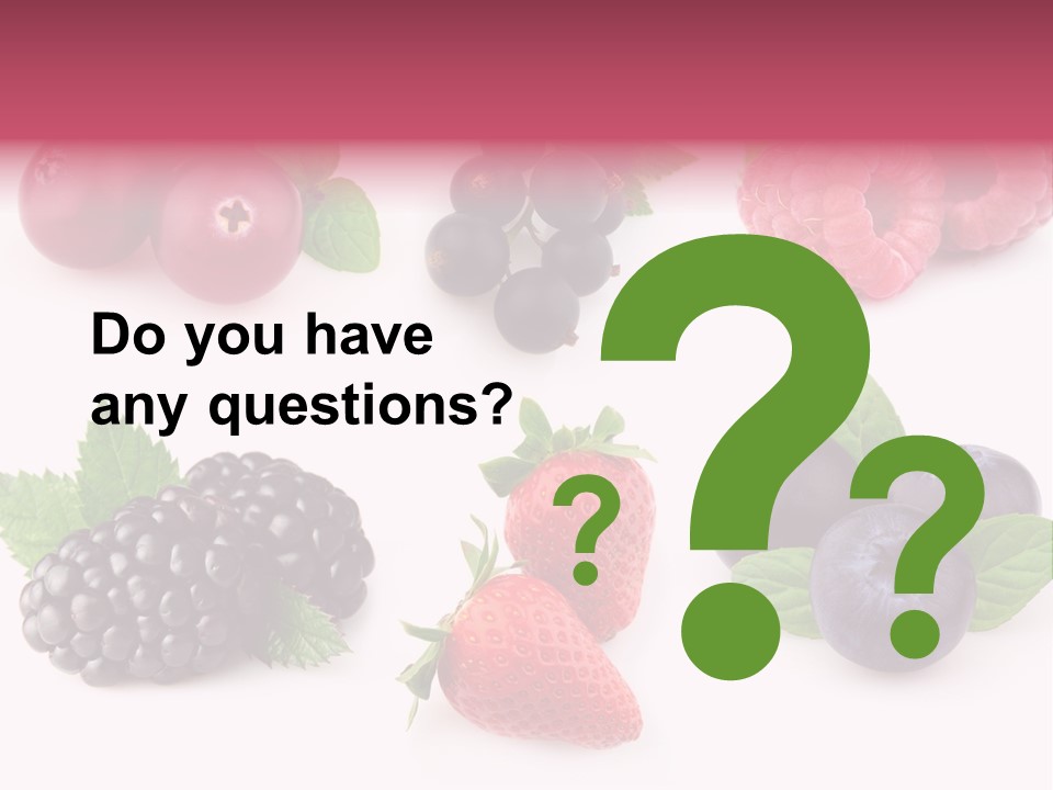 Raspberry Herbal Strawberry PowerPoint Template