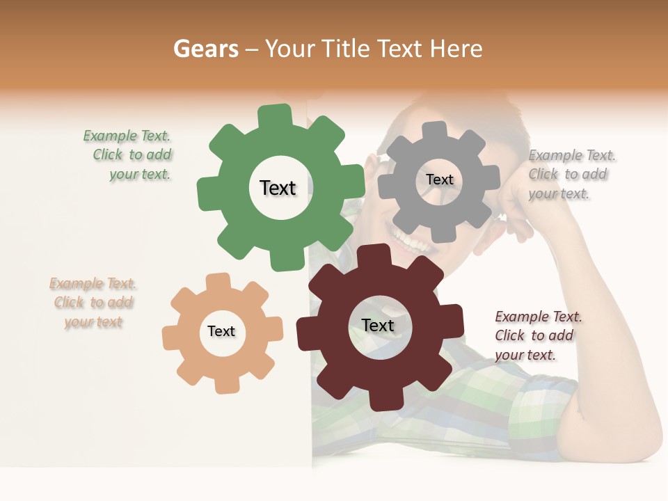 Toothy White Background Positive PowerPoint Template