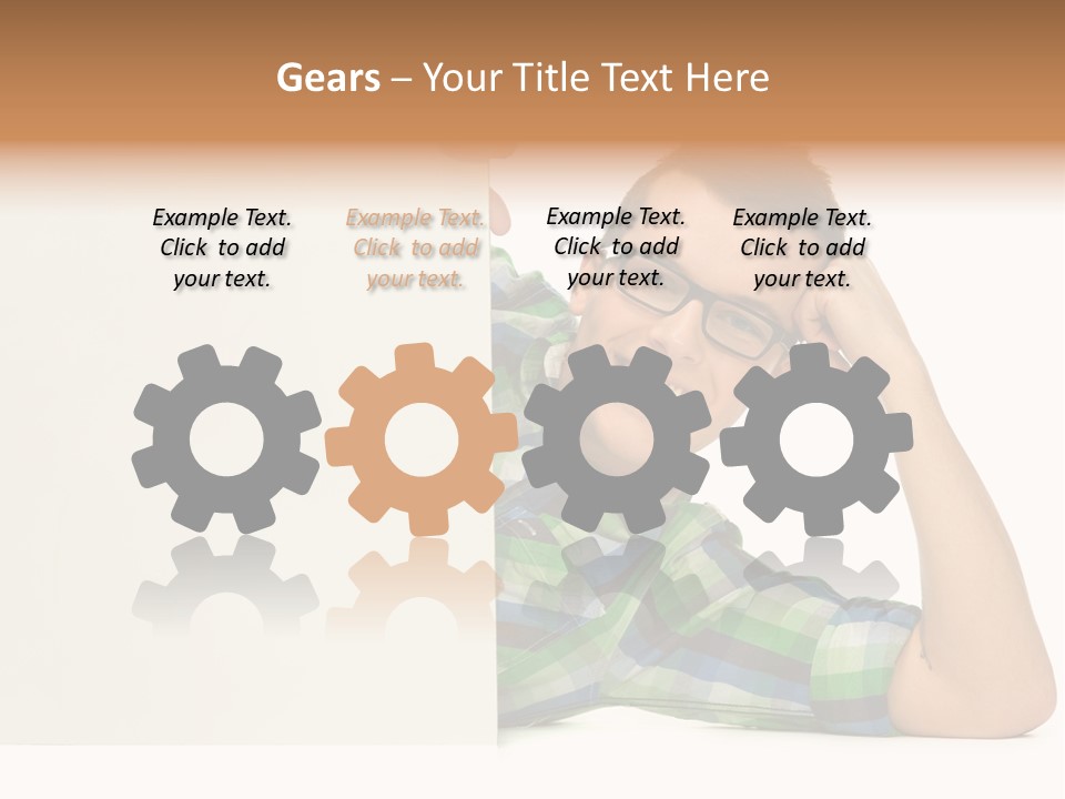 Toothy White Background Positive PowerPoint Template