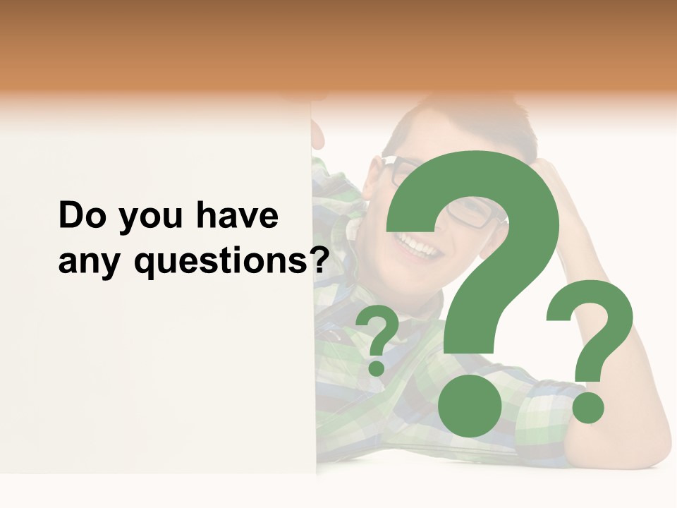 Toothy White Background Positive PowerPoint Template