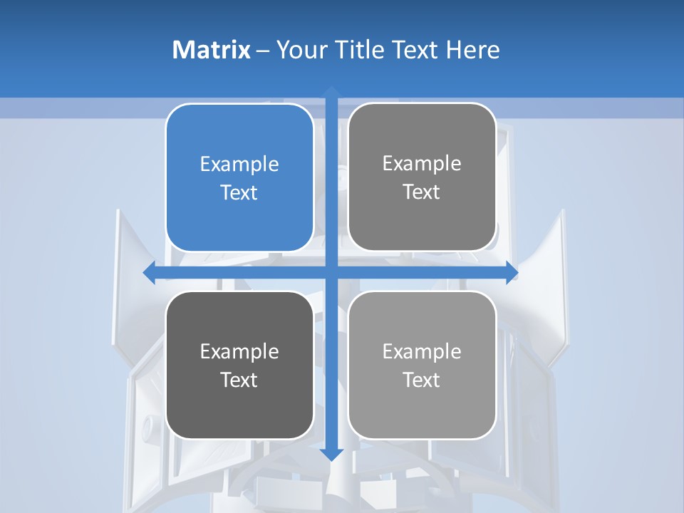 Button White Amplifier PowerPoint Template