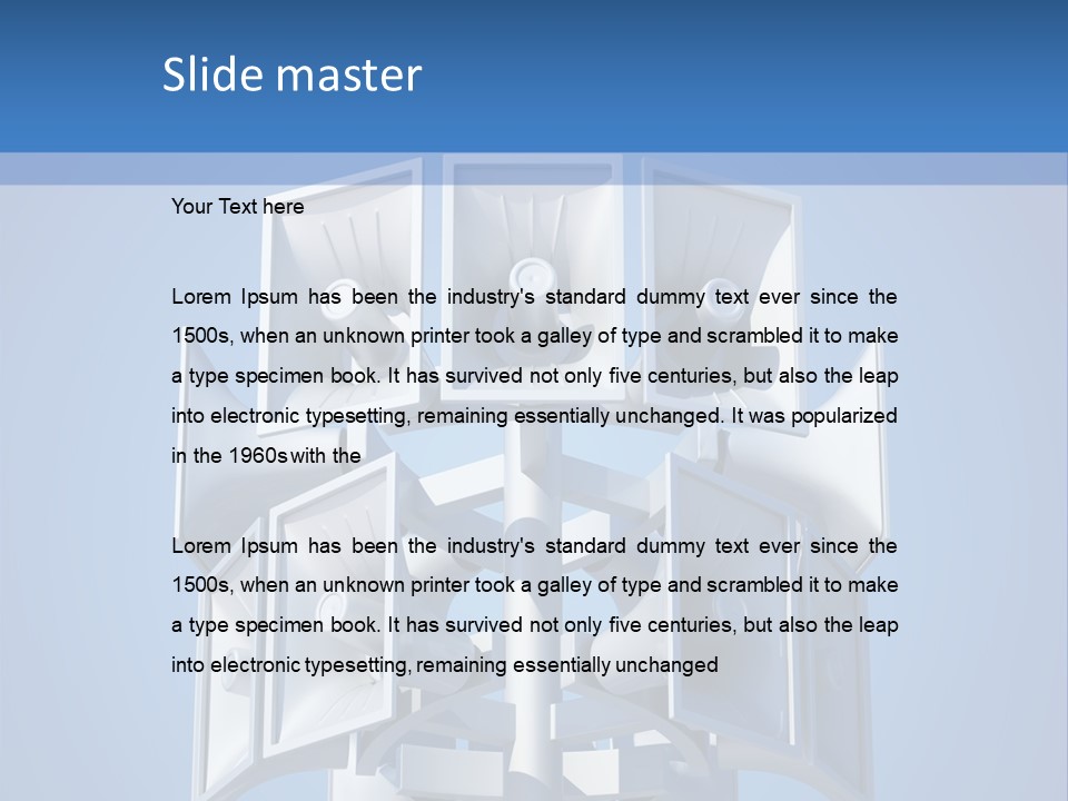 Button White Amplifier PowerPoint Template