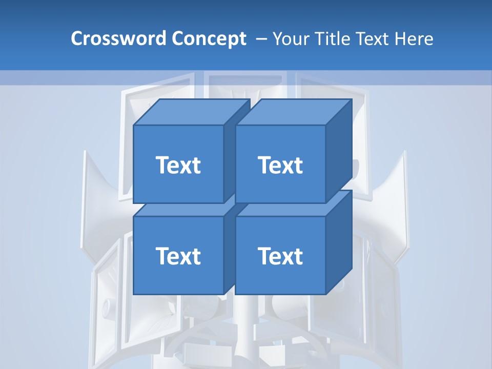 Button White Amplifier PowerPoint Template