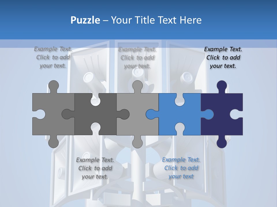 Button White Amplifier PowerPoint Template