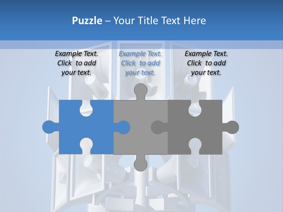 Button White Amplifier PowerPoint Template