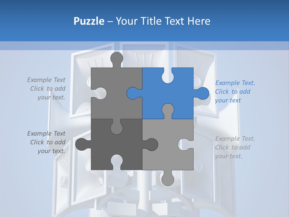 Button White Amplifier PowerPoint Template