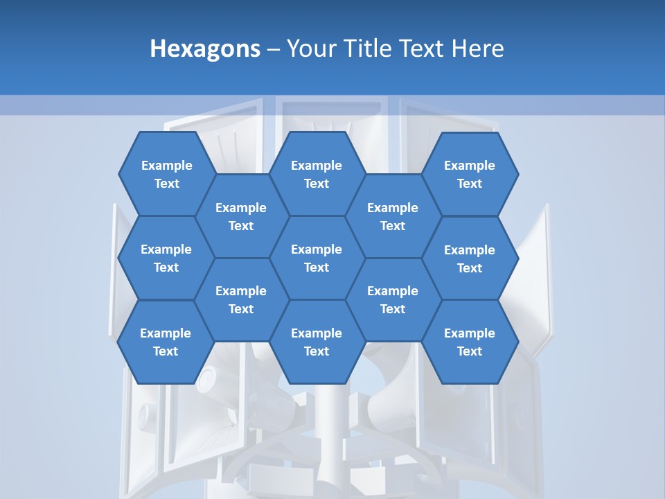 Button White Amplifier PowerPoint Template