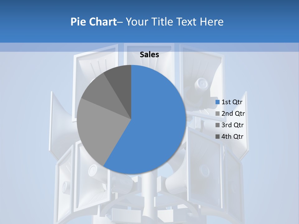 Button White Amplifier PowerPoint Template