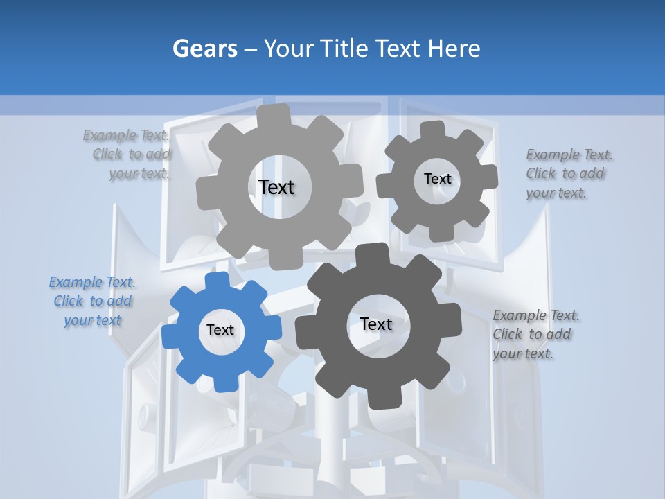 Button White Amplifier PowerPoint Template