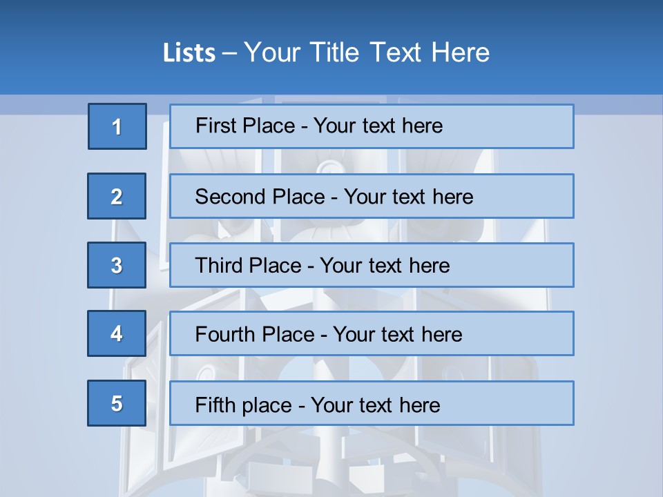 Button White Amplifier PowerPoint Template