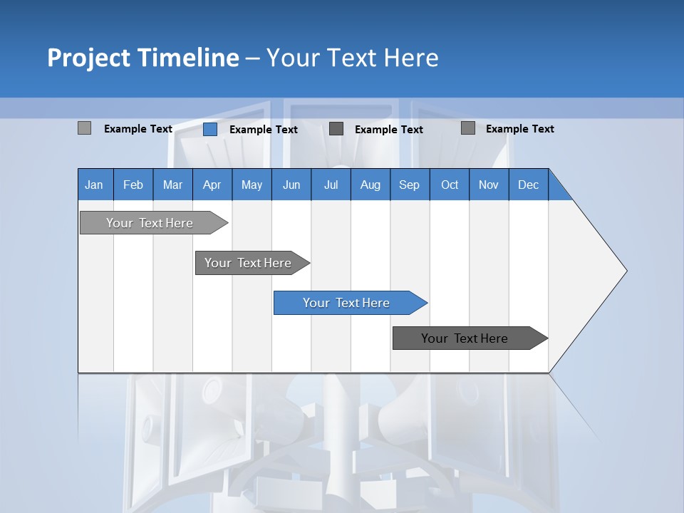 Button White Amplifier PowerPoint Template