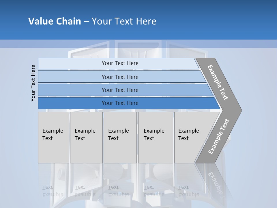 Button White Amplifier PowerPoint Template