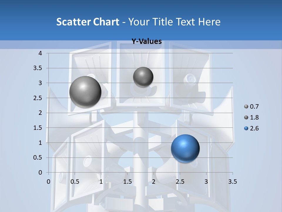 Button White Amplifier PowerPoint Template