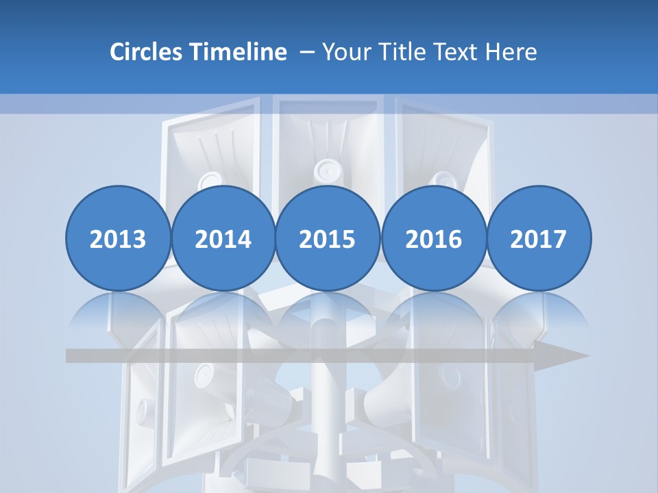 Button White Amplifier PowerPoint Template