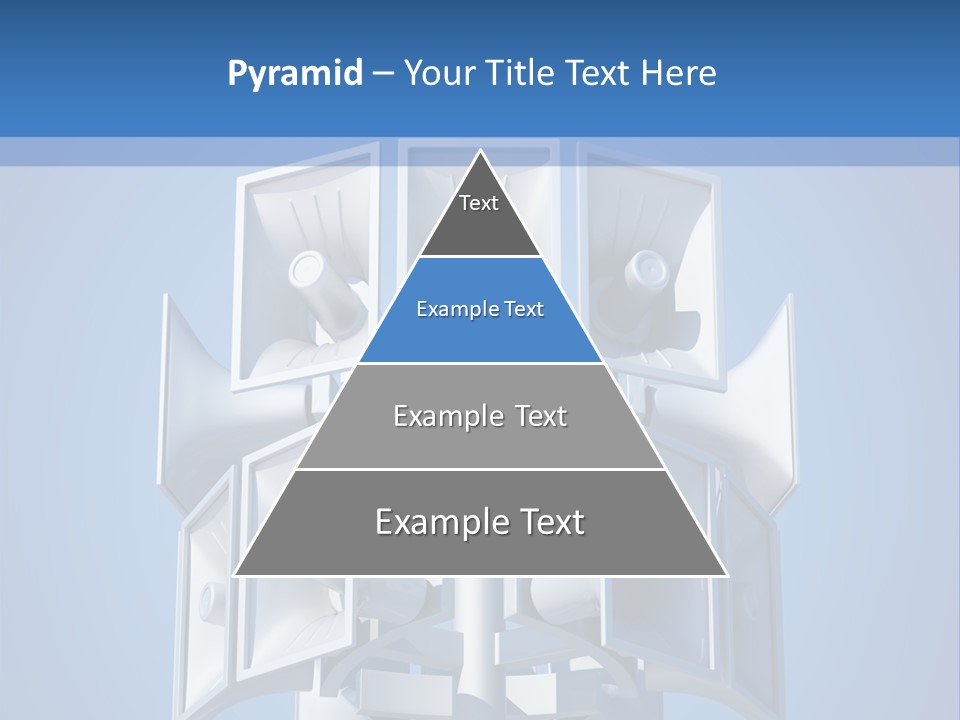Button White Amplifier PowerPoint Template