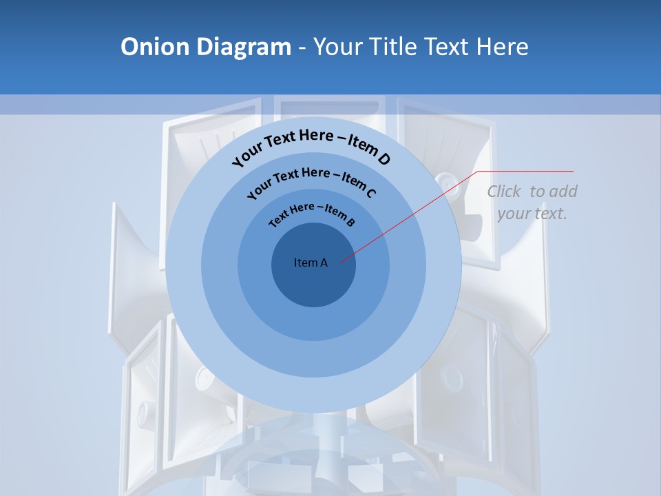 Button White Amplifier PowerPoint Template