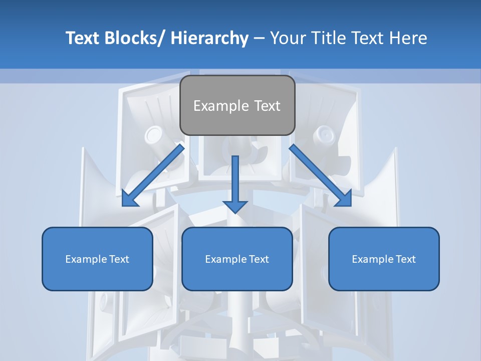 Button White Amplifier PowerPoint Template