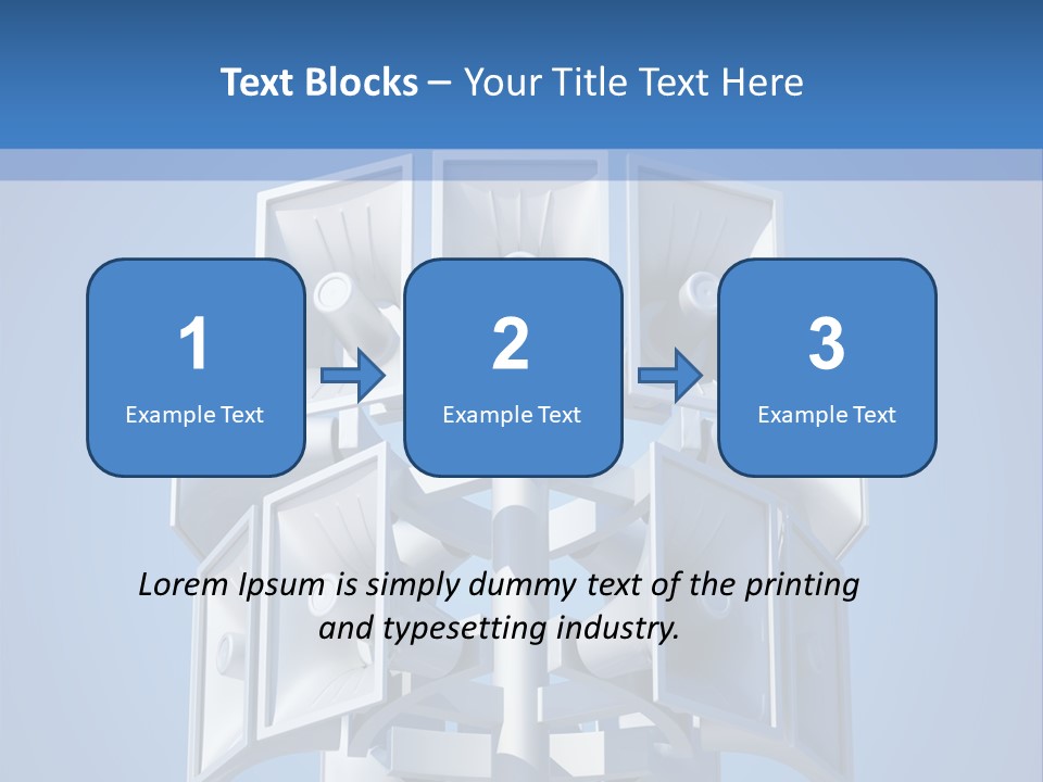 Button White Amplifier PowerPoint Template