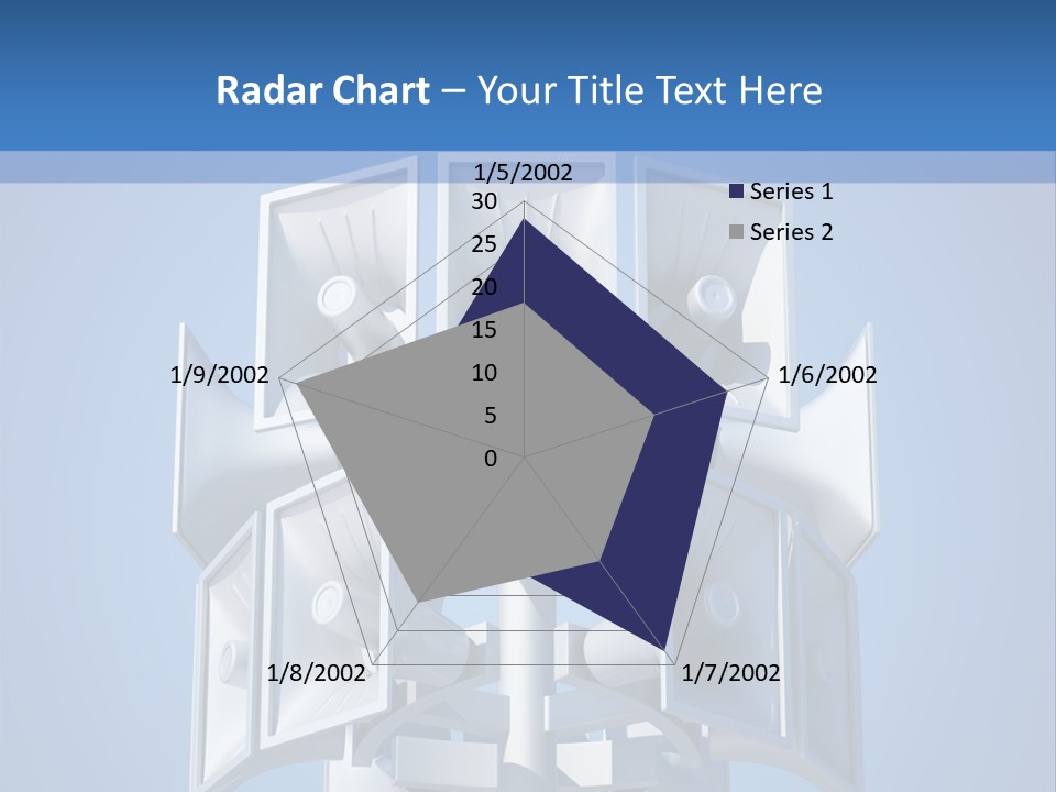 Button White Amplifier PowerPoint Template
