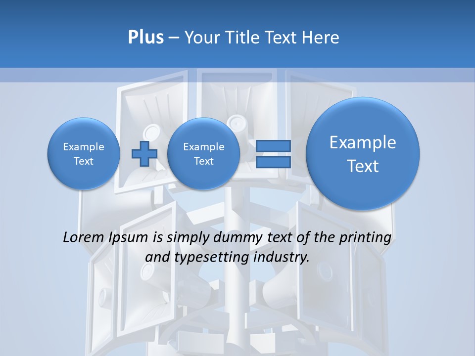 Button White Amplifier PowerPoint Template