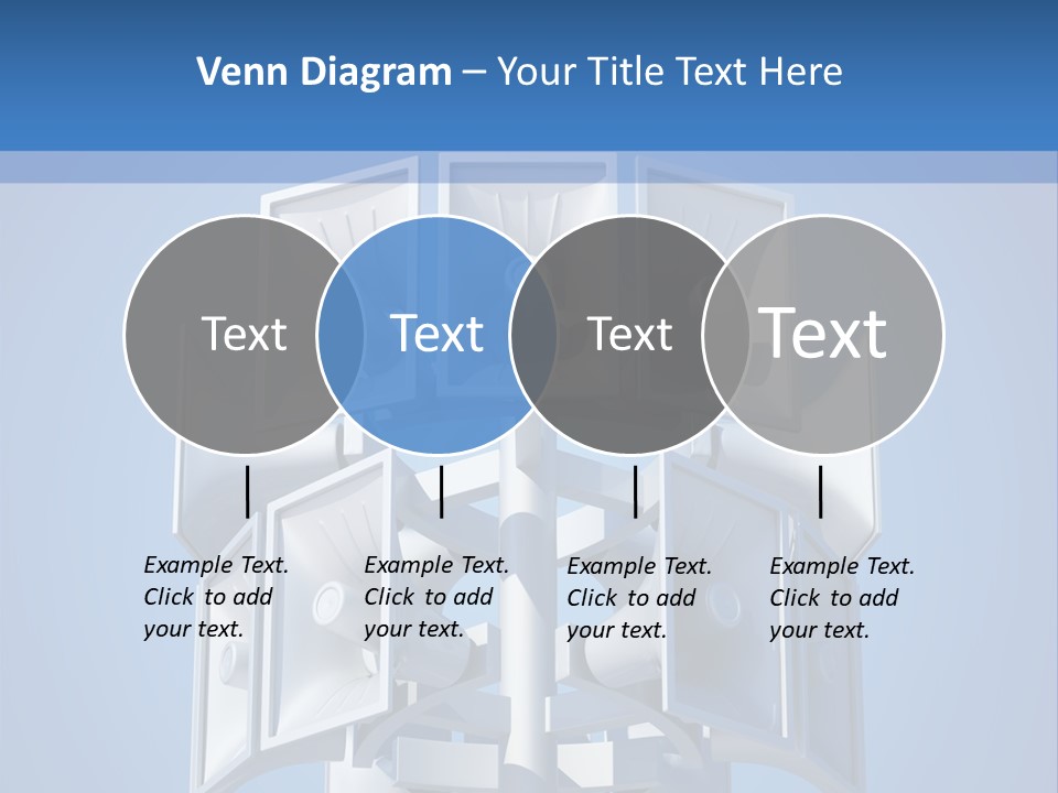 Button White Amplifier PowerPoint Template